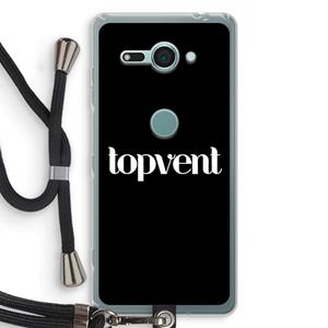 CaseCompany Topvent Zwart: Sony Xperia XZ2 Compact Transparant Hoesje met koord