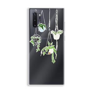 CaseCompany Hang In There: Samsung Galaxy Note 10 Plus Transparant Hoesje