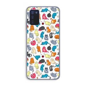 CaseCompany Kleurrijke katten: Samsung Galaxy A03s Transparant Hoesje