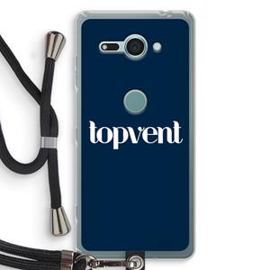 CaseCompany Topvent Navy: Sony Xperia XZ2 Compact Transparant Hoesje met koord