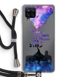 CaseCompany Stars quote: Samsung Galaxy A12 Transparant Hoesje met koord