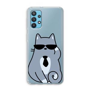 CaseCompany Cool cat: Samsung Galaxy A32 4G Transparant Hoesje