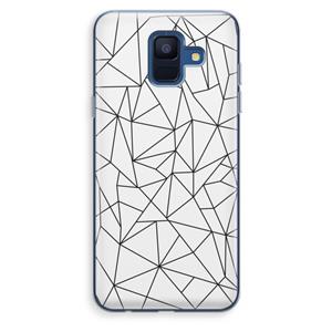 CaseCompany Geometrische lijnen zwart: Samsung Galaxy A6 (2018) Transparant Hoesje