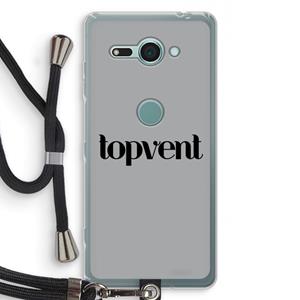 CaseCompany Topvent Grijs Zwart: Sony Xperia XZ2 Compact Transparant Hoesje met koord