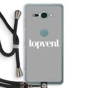 CaseCompany Topvent Grijs Wit: Sony Xperia XZ2 Compact Transparant Hoesje met koord