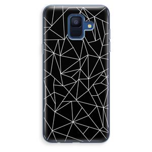 CaseCompany Geometrische lijnen wit: Samsung Galaxy A6 (2018) Transparant Hoesje