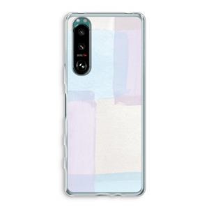 CaseCompany Square pastel: Sony Xperia 5 III Transparant Hoesje