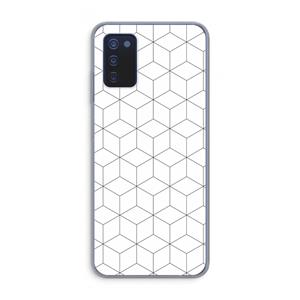 CaseCompany Zwart-witte kubussen: Samsung Galaxy A03s Transparant Hoesje