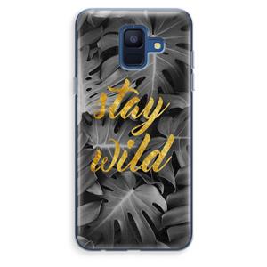 CaseCompany Stay wild: Samsung Galaxy A6 (2018) Transparant Hoesje