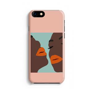 CaseCompany Orange lips: iPhone 8 Volledig Geprint Hoesje