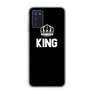 CaseCompany King zwart: Samsung Galaxy A03s Transparant Hoesje
