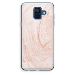CaseCompany Peach bath: Samsung Galaxy A6 (2018) Transparant Hoesje