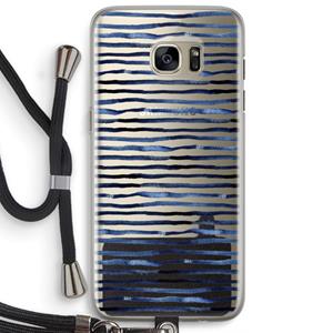 CaseCompany Verrassende lijnen: Samsung Galaxy S7 Edge Transparant Hoesje met koord