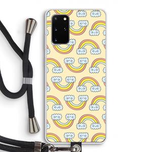 CaseCompany Regenboog: Samsung Galaxy S20 Plus Transparant Hoesje met koord