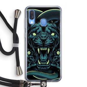 CaseCompany Cougar and Vipers: Samsung Galaxy A40 Transparant Hoesje met koord