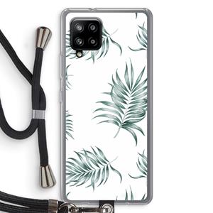 CaseCompany Simple leaves: Samsung Galaxy A42 5G Transparant Hoesje met koord