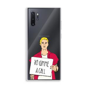CaseCompany Gimme a call: Samsung Galaxy Note 10 Plus Transparant Hoesje