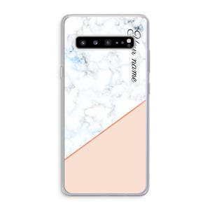 CaseCompany Marmer in stijl: Samsung Galaxy S10 5G Transparant Hoesje
