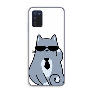 CaseCompany Cool cat: Samsung Galaxy A03s Transparant Hoesje