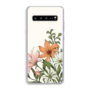 CaseCompany Floral bouquet: Samsung Galaxy S10 5G Transparant Hoesje