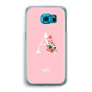 CaseCompany Pink Bouquet: Samsung Galaxy S6 Transparant Hoesje