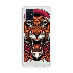 CaseCompany Tiger and Rattlesnakes: Galaxy A51 4G Transparant Hoesje