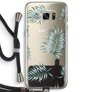 CaseCompany Simple leaves: Samsung Galaxy S7 Edge Transparant Hoesje met koord