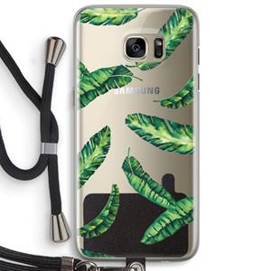 CaseCompany Lange bladeren: Samsung Galaxy S7 Edge Transparant Hoesje met koord