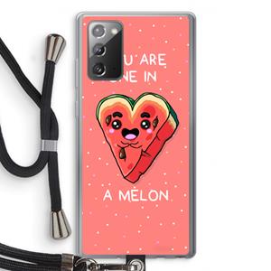 CaseCompany One In A Melon: Samsung Galaxy Note 20 / Note 20 5G Transparant Hoesje met koord