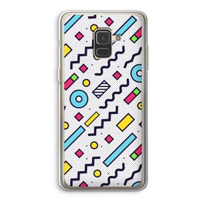 CaseCompany 8-bit N°8: Samsung Galaxy A8 (2018) Transparant Hoesje