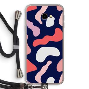 CaseCompany Memphis Shapes Pink: Samsung Galaxy J4 Plus Transparant Hoesje met koord