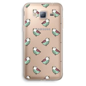 CaseCompany Vogeltjes: Samsung Galaxy J3 (2016) Transparant Hoesje