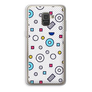 CaseCompany 8-bit N°9: Samsung Galaxy A8 (2018) Transparant Hoesje