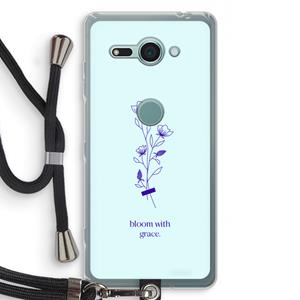 CaseCompany Bloom with grace: Sony Xperia XZ2 Compact Transparant Hoesje met koord