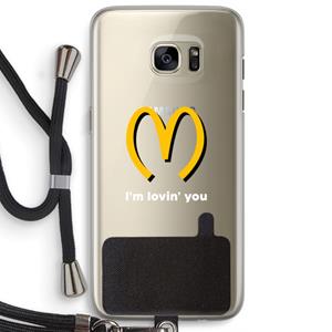 CaseCompany I'm lovin' you: Samsung Galaxy S7 Edge Transparant Hoesje met koord