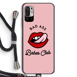 CaseCompany Badass Babes Club: Xiaomi Redmi Note 10 5G Transparant Hoesje met koord