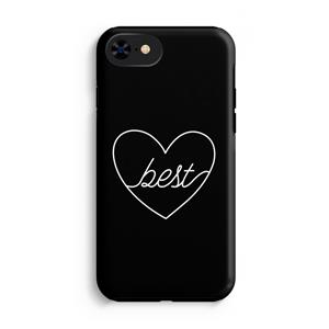 CaseCompany Best heart black: iPhone SE 2020 Tough Case