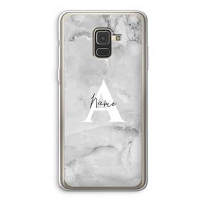 CaseCompany Ivory Marble: Samsung Galaxy A8 (2018) Transparant Hoesje
