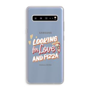 CaseCompany Pizza is the answer: Samsung Galaxy S10 5G Transparant Hoesje