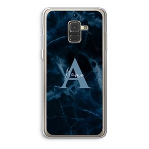 CaseCompany Midnight Marble: Samsung Galaxy A8 (2018) Transparant Hoesje