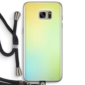 CaseCompany Minty mist pastel: Samsung Galaxy S7 Edge Transparant Hoesje met koord