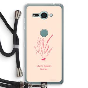 CaseCompany Where flowers bloom: Sony Xperia XZ2 Compact Transparant Hoesje met koord