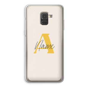 CaseCompany Amber Script: Samsung Galaxy A8 (2018) Transparant Hoesje