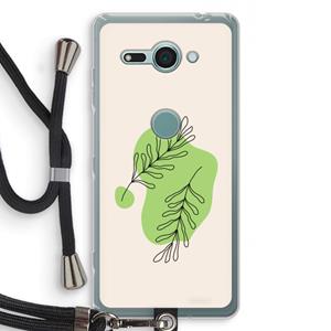 CaseCompany Beleaf in you: Sony Xperia XZ2 Compact Transparant Hoesje met koord