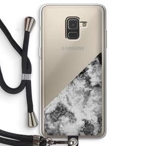CaseCompany Onweer: Samsung Galaxy A8 (2018) Transparant Hoesje met koord