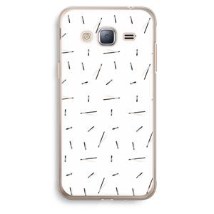 CaseCompany Hipster stripes: Samsung Galaxy J3 (2016) Transparant Hoesje