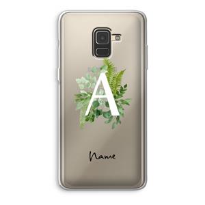 CaseCompany Green Brush: Samsung Galaxy A8 (2018) Transparant Hoesje