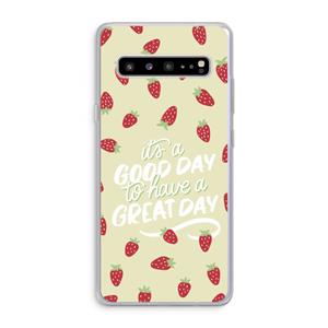 CaseCompany Don't forget to have a great day: Samsung Galaxy S10 5G Transparant Hoesje