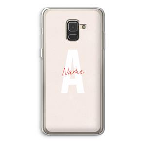 CaseCompany Strawberry Milkshake: Samsung Galaxy A8 (2018) Transparant Hoesje