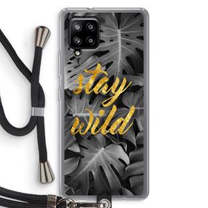 CaseCompany Stay wild: Samsung Galaxy A42 5G Transparant Hoesje met koord